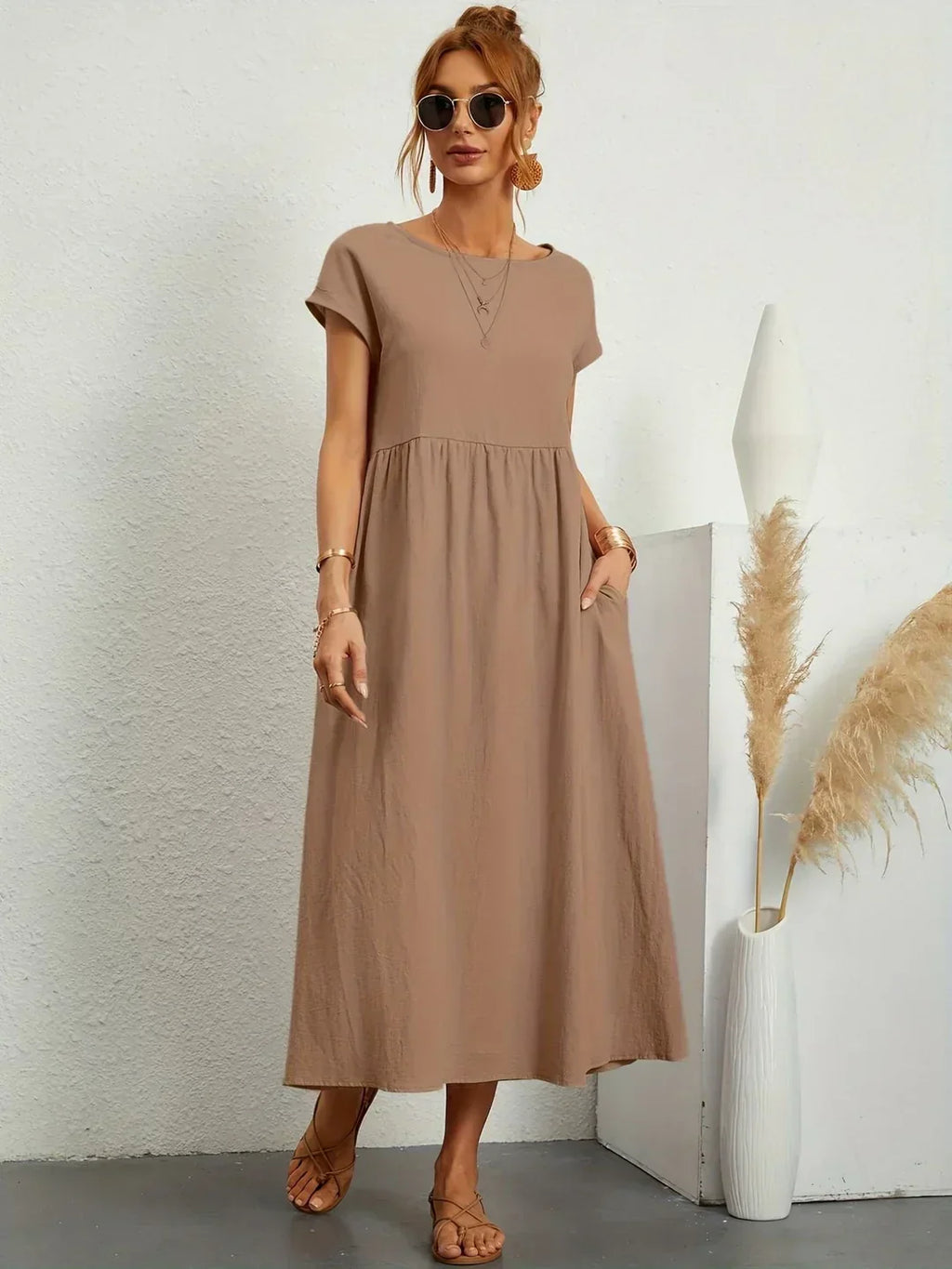 Gabrielle™ — Robe midi fluide élégance intemporelle